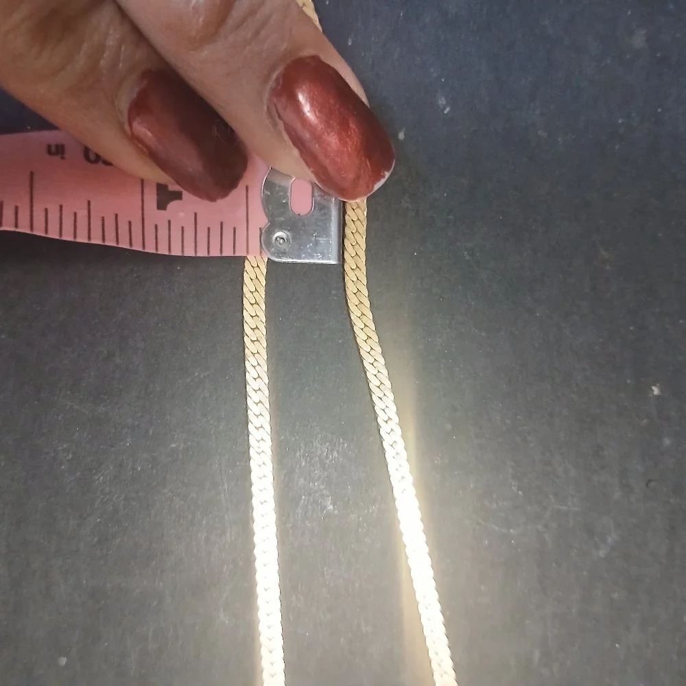 Gold tone snake chain necklace - Picture 11 of 12